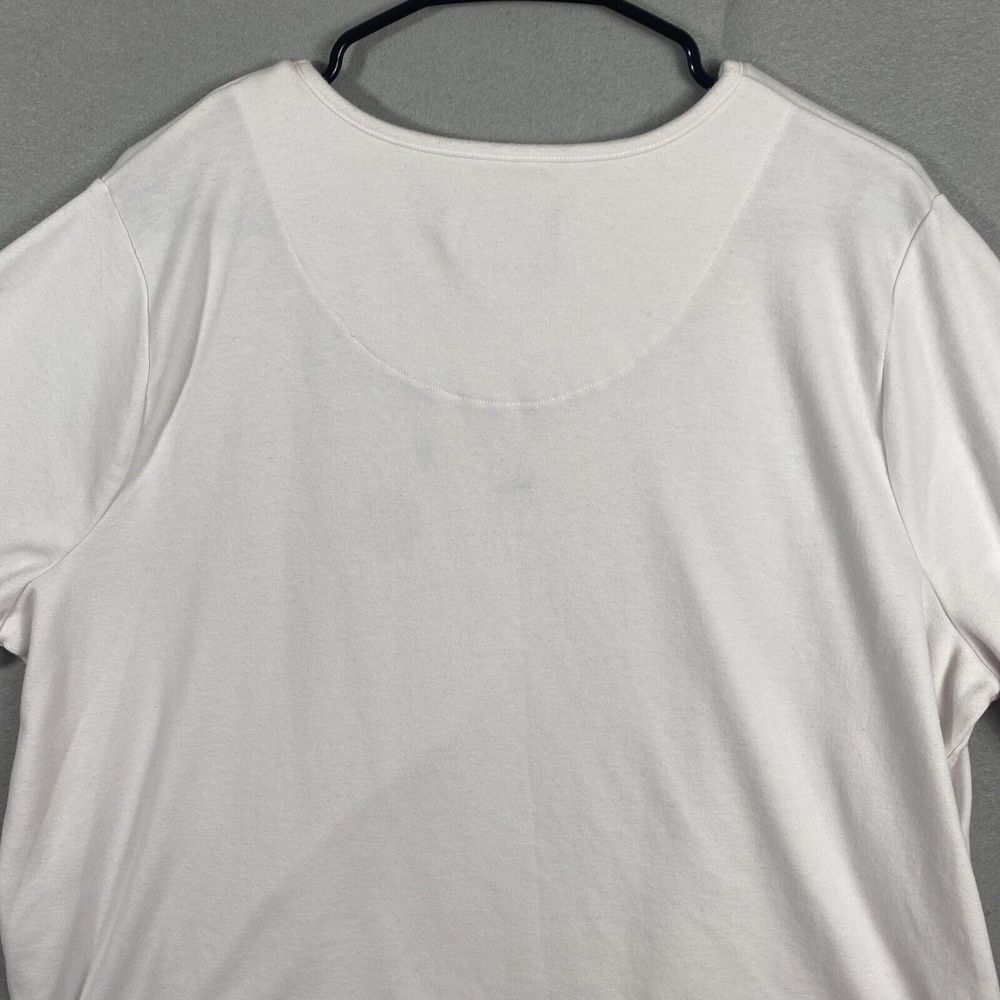 CJ Banks Womens Shirt Size 2X White Christmas Mittens Scarf Long Sleeve Top - Picture 8 of 9